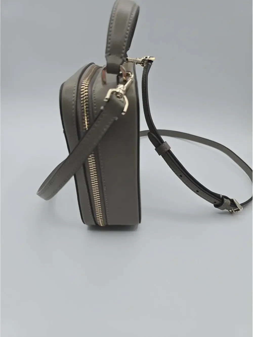 Kate Spade Thunder Cloud Brown Leather New York Daisy Vanity Crossbody Bag